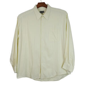 Jhane Barnes Shirt Size 17.5 17 1/2 34 35 Pastel Yellow Button Up Shirt